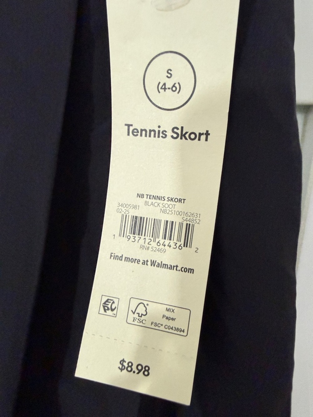 No Boundaries Black Pleated Tennis Skort - Picture 3 of 6